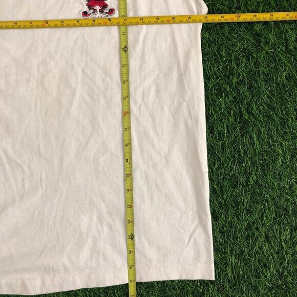 White Vintage Embroidered Tasmanian Devil Graphic Tank Top - Picture 4 of 4